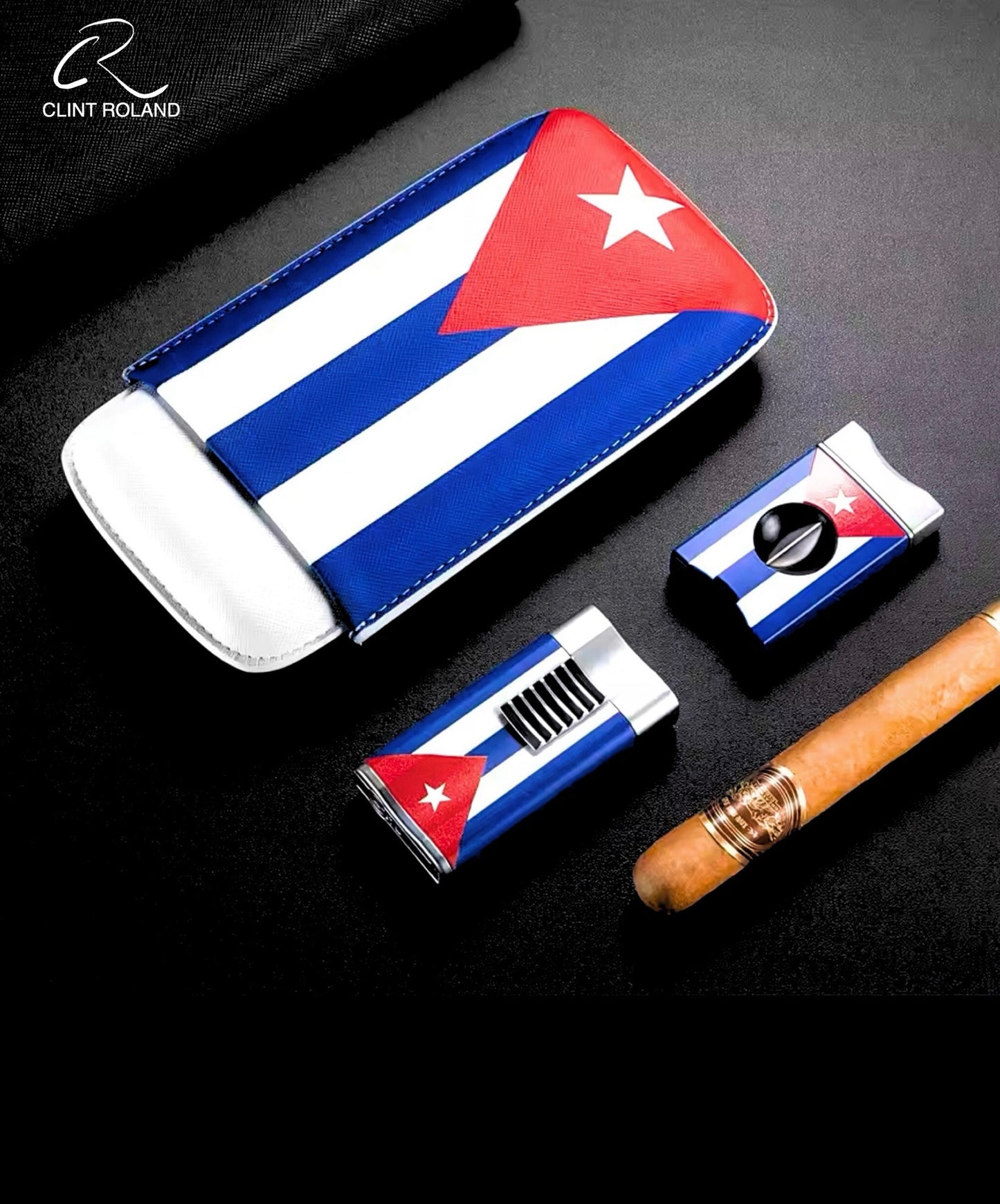 Cuban Flag Cigar Gift Set