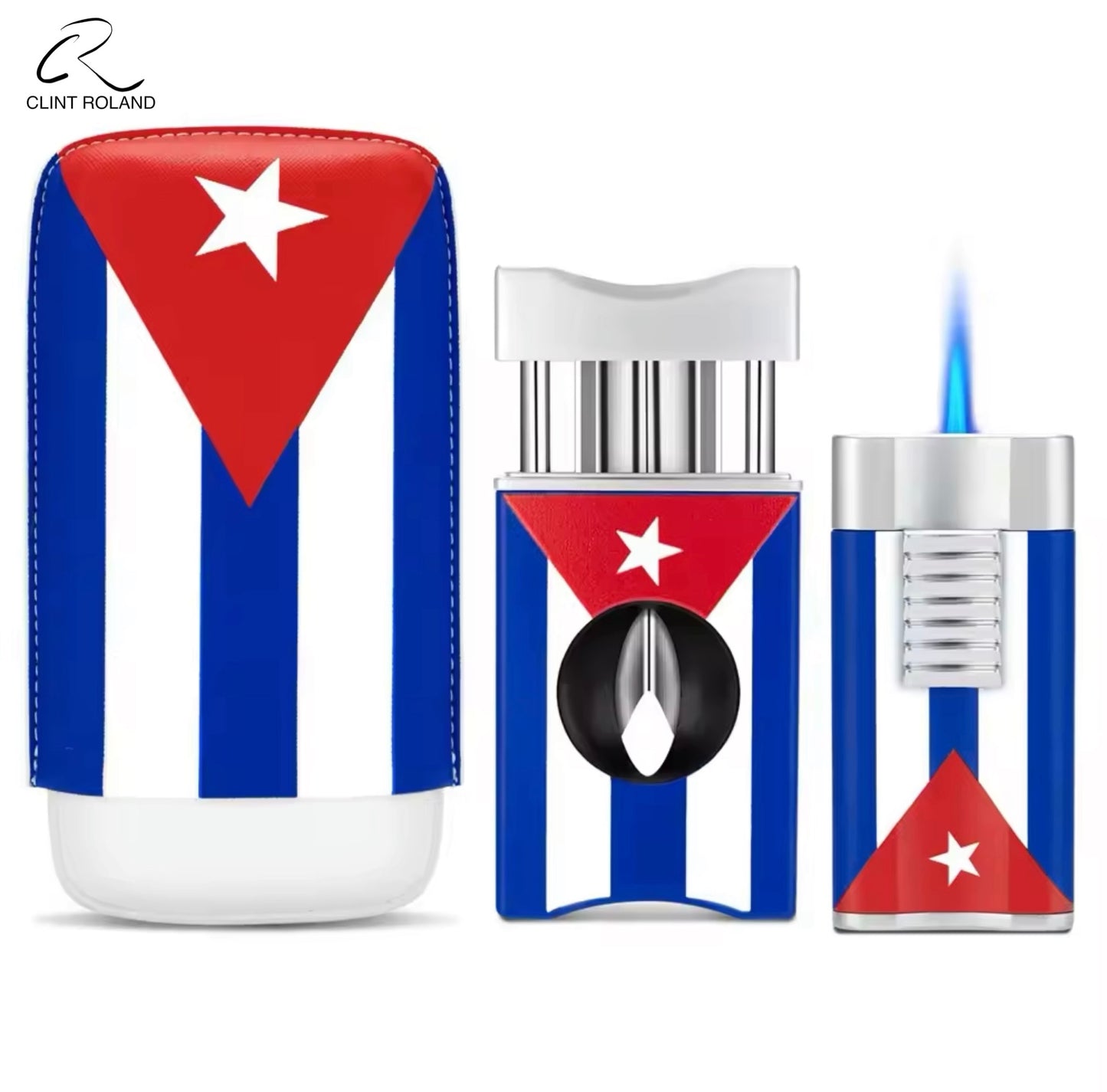 Cuban Flag Cigar Gift Set