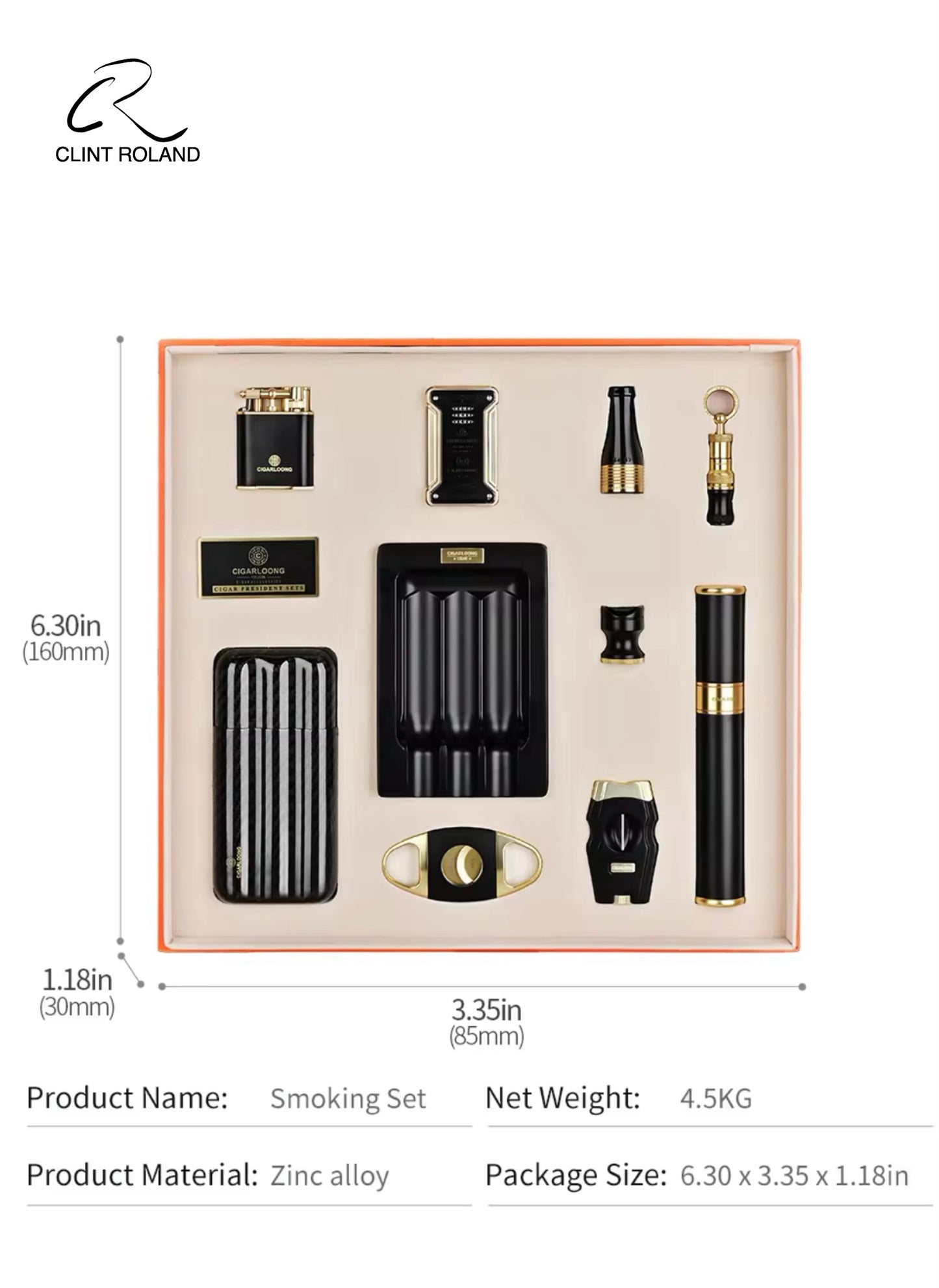 Distinguished 10 Piece Cigar Gift Set