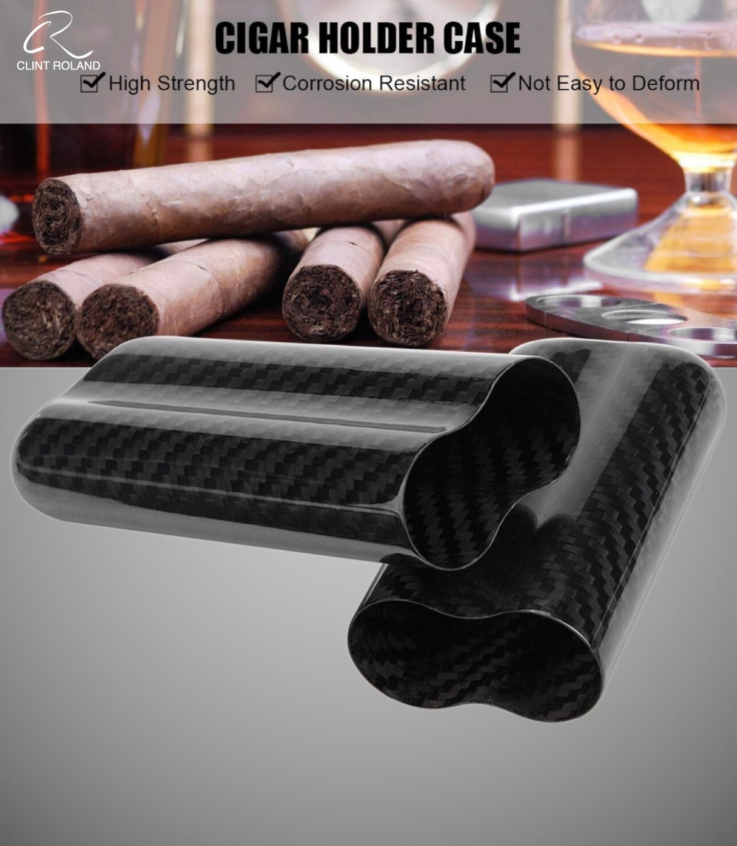 Carbon Fibre “Night” Adjustable Cigar Case