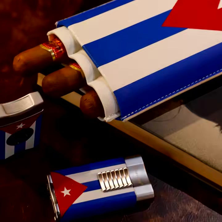 Cuban Flag Cigar Gift Set