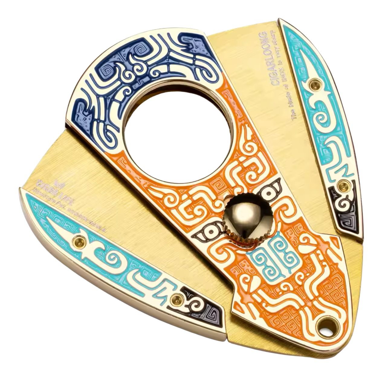 Colourful Hand Painted Collectors Cigar Cutter