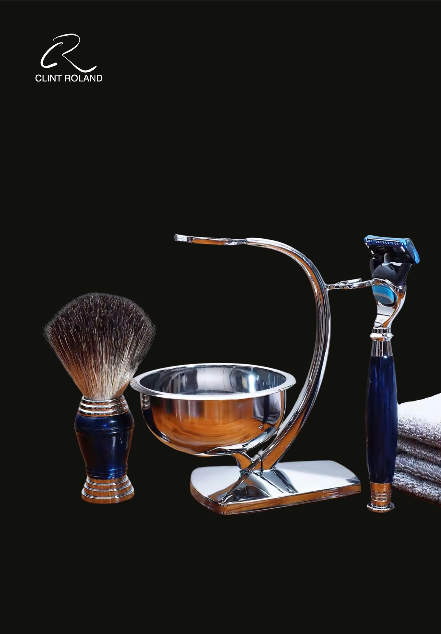 Blue Marbled Fusion Razor Gift Set