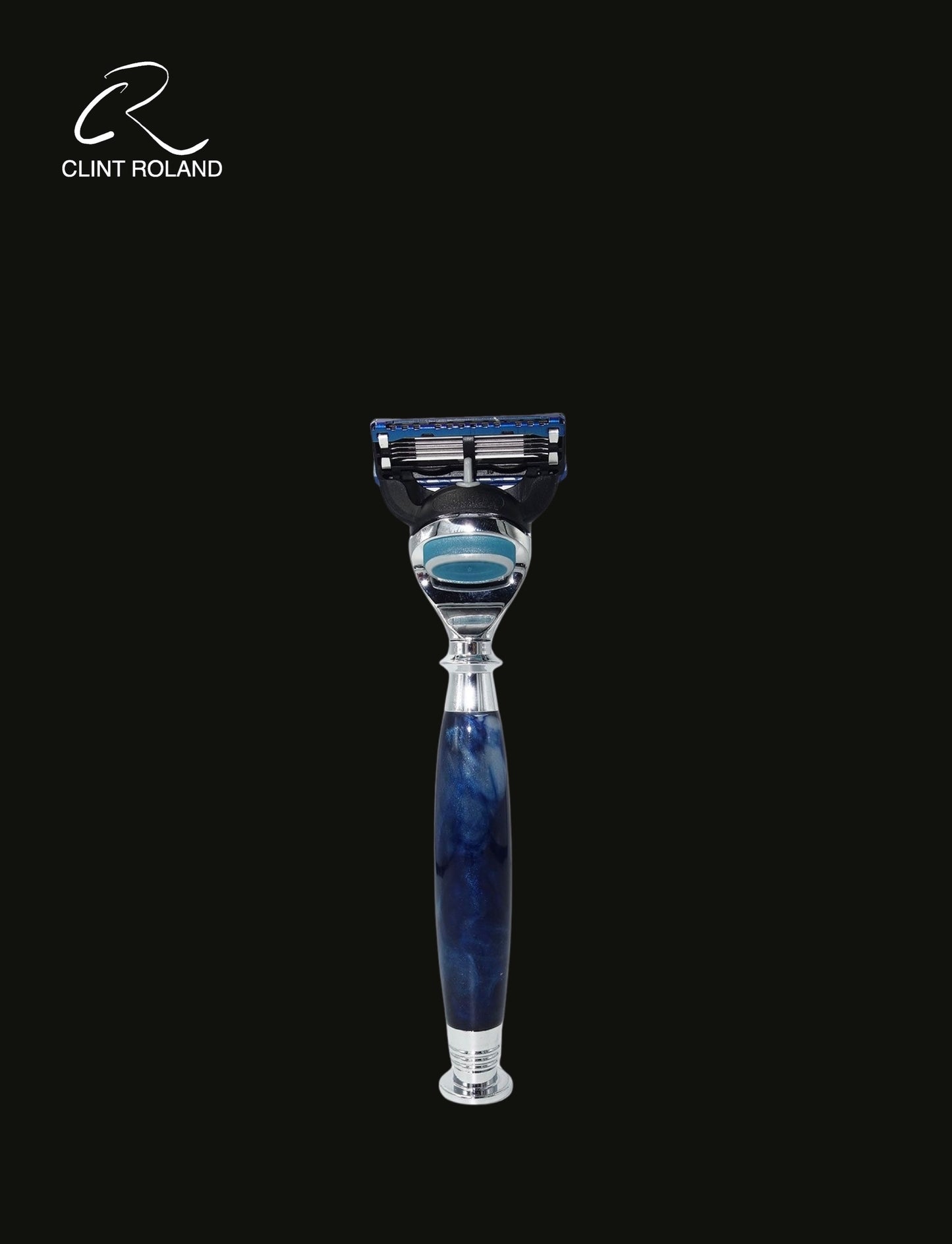 Blue Marbled Fusion Razor Gift Set