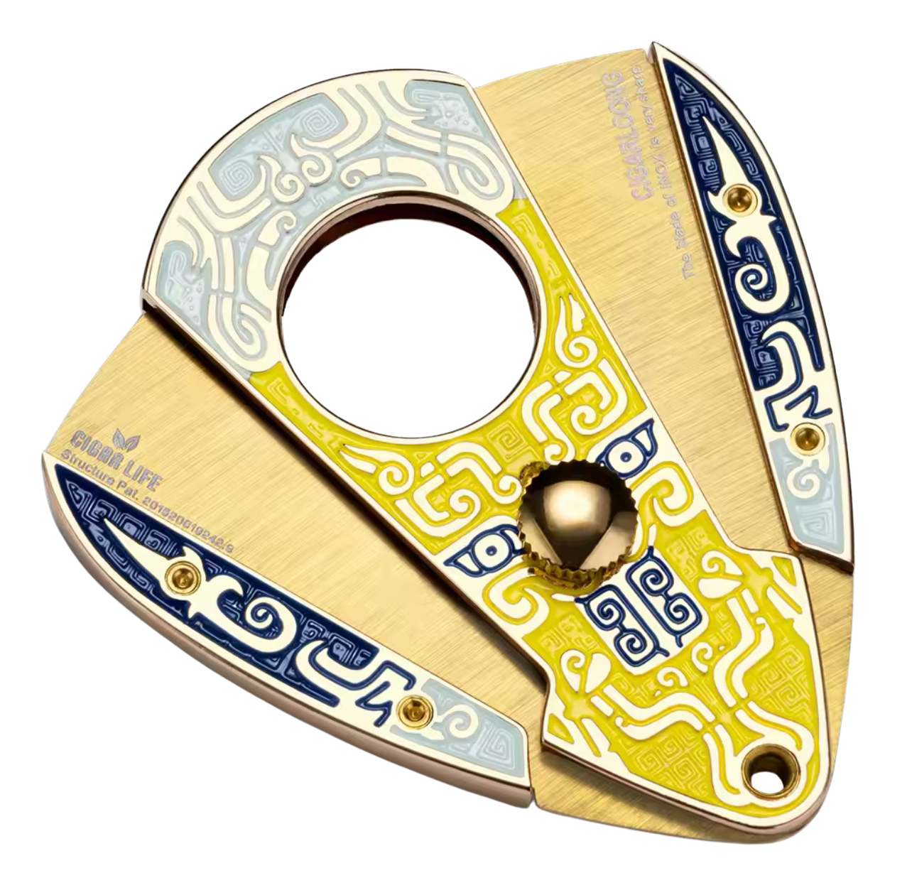 Colourful Hand Painted Collectors Cigar Cutter